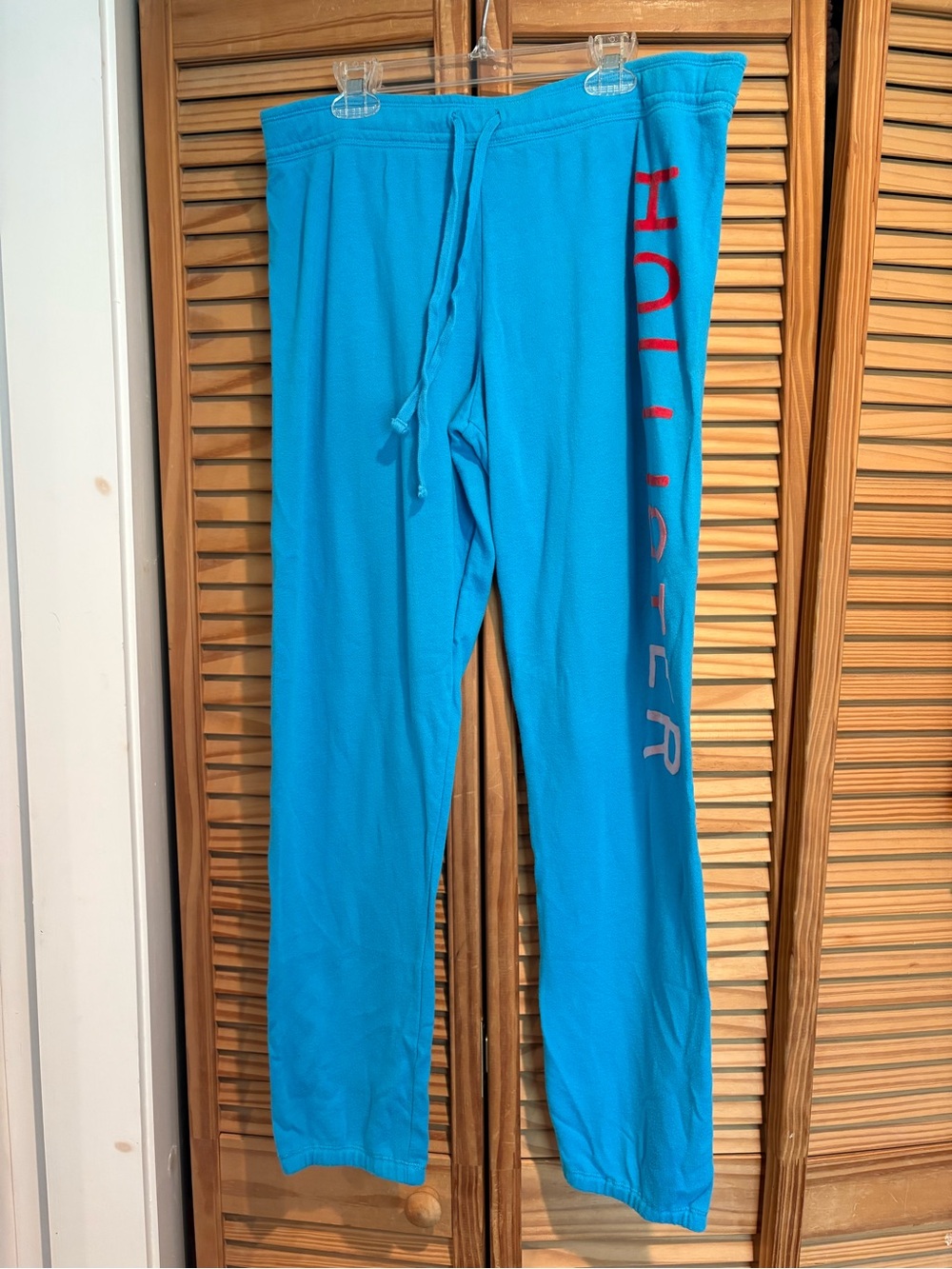 Hollister Bright Blue Lounge Sweatpants Vertical Logo 2000s Loungewear Cozy